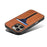 DENIOR For iPhone 16 Pro Case Elastic Card Holder PU Leather+TPU+PC Phone Cover - Brown - 3