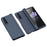 For Samsung Galaxy Z Fold4 5G Phone Case Rubberized Surface Hard PC Cover with Glass Screen Protector / Pen Slot - Blue - 1