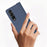 For Samsung Galaxy Z Fold4 5G Phone Case Rubberized Surface Hard PC Cover with Glass Screen Protector / Pen Slot - Blue - 4