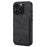 DENIOR For iPhone 16 Pro Case Leather+TPU Card Slot Kickstand Phone Cover - Black - 5