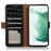 Genuine Cowhide Leather Case for Sony Xperia 5 IV 5G, Crocodile Texture Stand Wallet RFID Blocking Folio Flip Phone Cover - Black - 2