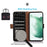 Genuine Cowhide Leather Case for Sony Xperia 5 IV 5G, Crocodile Texture Stand Wallet RFID Blocking Folio Flip Phone Cover - Black - 4