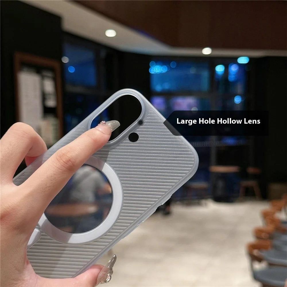 For iPhone 16 Case Compatible with MagSafe Matte PP Ultra-Thin Phone Cover - Transparent Blue - 4