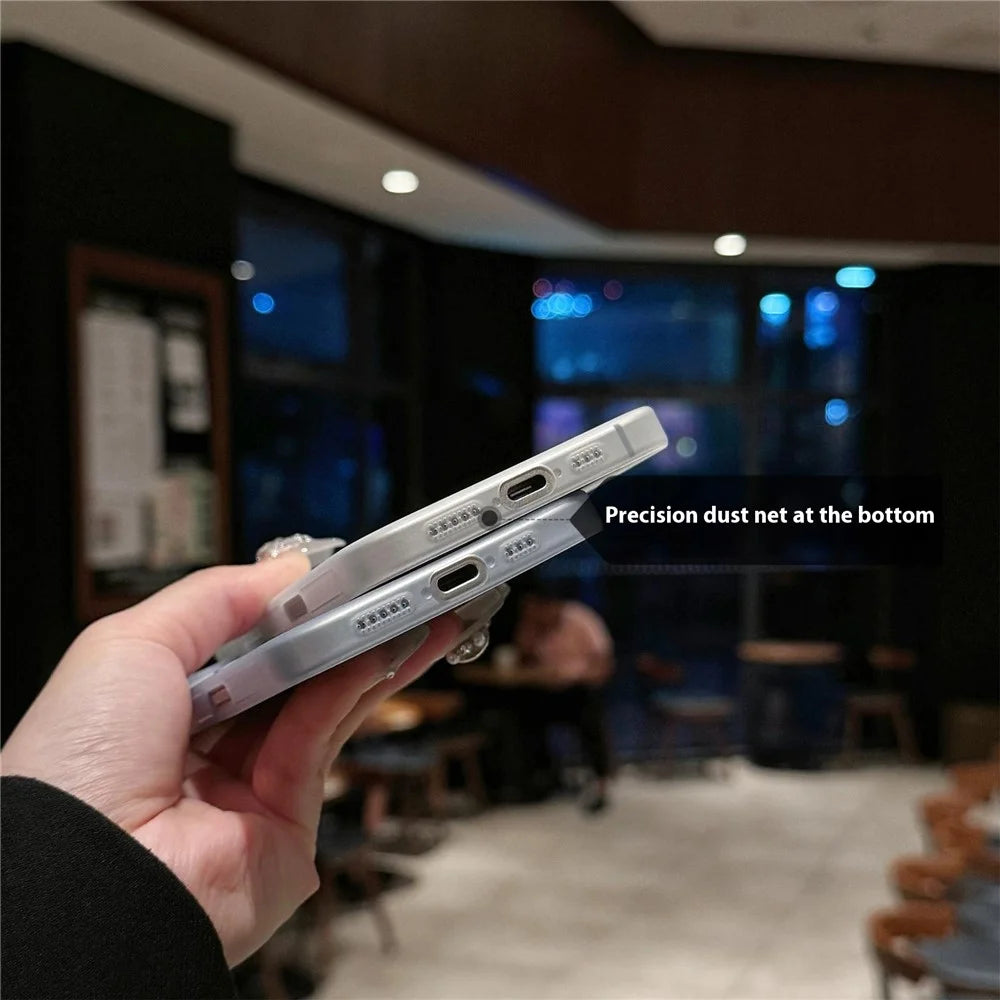 For iPhone 16 Case Compatible with MagSafe Matte PP Ultra-Thin Phone Cover - Transparent Blue - 7