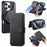 For iPhone 16 Pro Max Magnetic Case CASENEO Detachable Leather Phone Wallet Cover - Black - 1