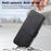 For iPhone 16 Pro Max Magnetic Case CASENEO Detachable Leather Phone Wallet Cover - Black - 4