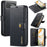 DG.MING for Google Pixel 9 / 9 Pro Case Detachable Split Leather Phone Cover - Black - 1