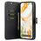 DG.MING for Google Pixel 9 / 9 Pro Case Detachable Split Leather Phone Cover - Black - 2