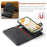 DG.MING for Google Pixel 9 / 9 Pro Case Detachable Split Leather Phone Cover - Black - 3