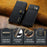 DG.MING for Google Pixel 9 / 9 Pro Case Detachable Split Leather Phone Cover - Black - 6