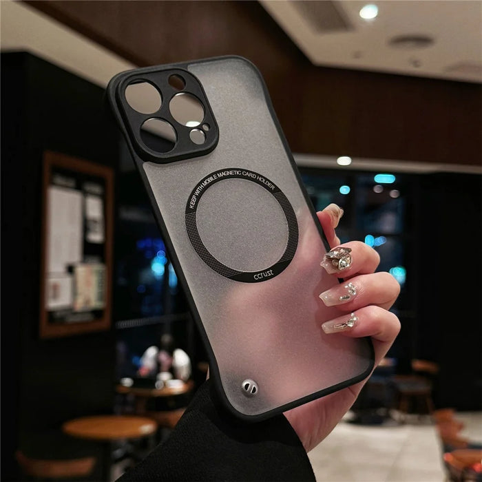For iPhone 16 Pro Max Case Compatible with MagSafe Frameless TPU+PC Matte Phone Protector - 2