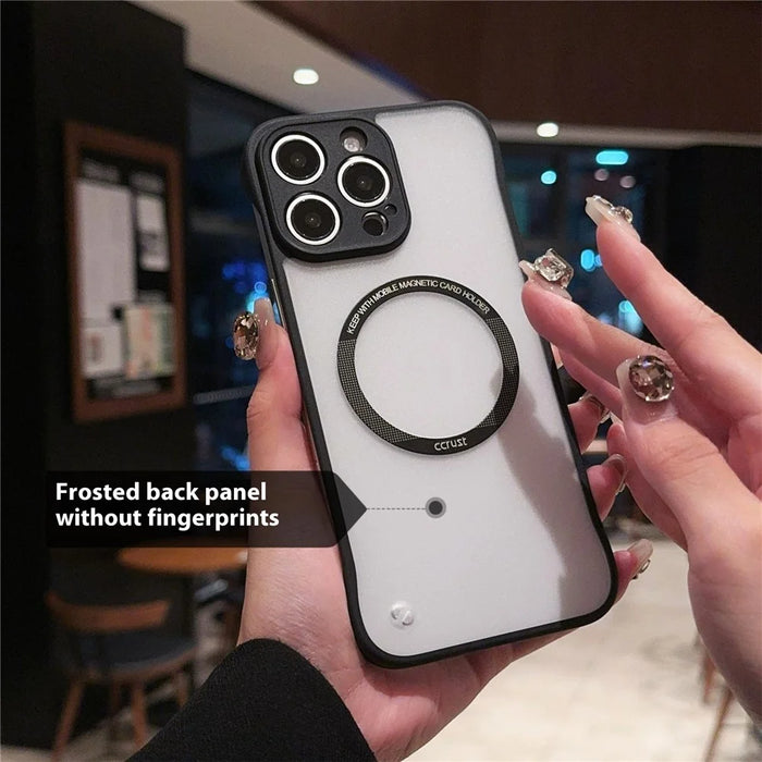 For iPhone 16 Pro Max Case Compatible with MagSafe Frameless TPU+PC Matte Phone Protector - 5