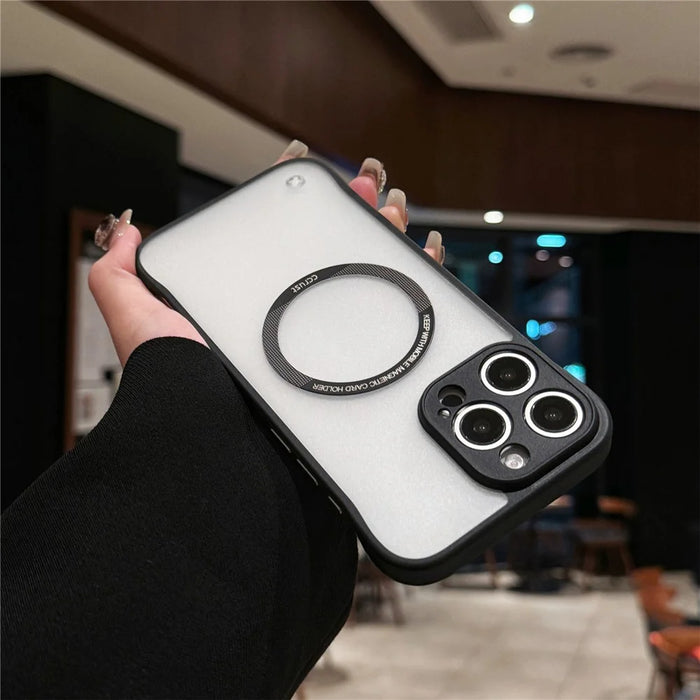 For iPhone 16 Pro Case Compatible with MagSafe Frameless TPU+PC Matte Phone Protector - 4