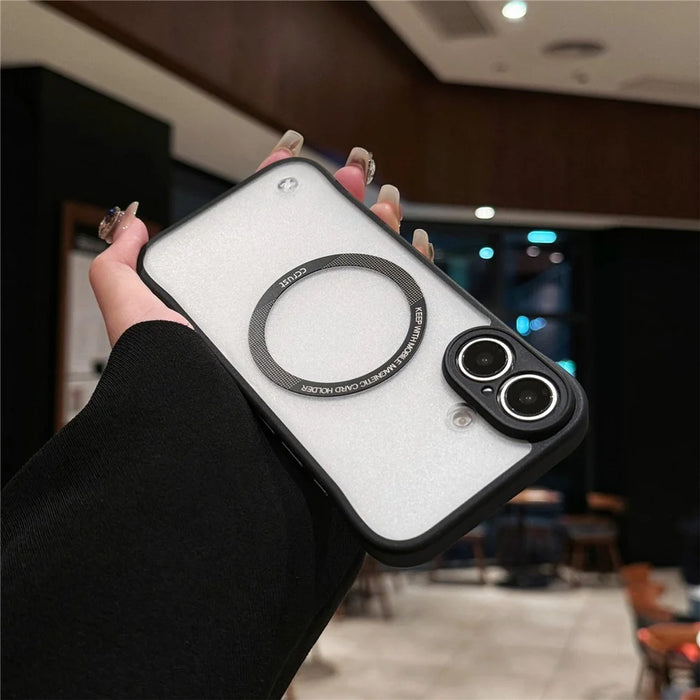 For iPhone 16 Case Compatible with MagSafe Frameless TPU+PC Matte Phone Protector - 2