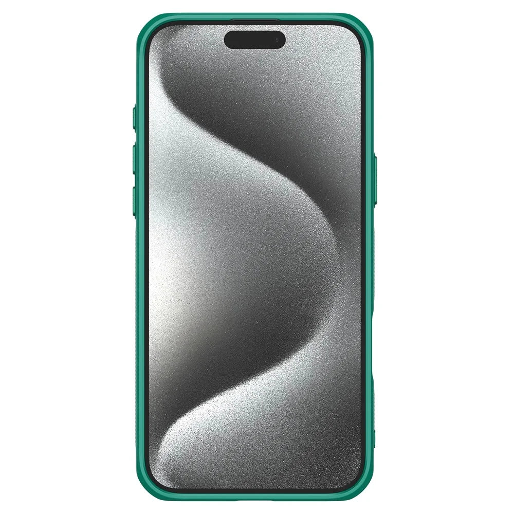 NILLKIN Iceblade CamProp for iPhone 16 Pro Case PC+TPU Phone Shell with Lens Cover Kickstand - Green - 5
