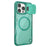 NILLKIN Iceblade CamProp Magnetic Series For iPhone 16 Pro Case Compatible with MagSafe PC+TPU Phone Cover Slide Lens Lid - Green - 1