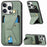 For iPhone 16 Pro Max Case K-Shaped Kickstand Leather+PC+TPU Phone Cover - Green - 1