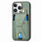 For iPhone 16 Pro Max Case K-Shaped Kickstand Leather+PC+TPU Phone Cover - Green - 2