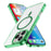For iPhone 16 Pro Case Compatible with MagSafe TPU+PC Transparent Phone Cover - Green - 1