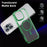 For iPhone 16 Pro Case Compatible with MagSafe TPU+PC Transparent Phone Cover - Green - 7