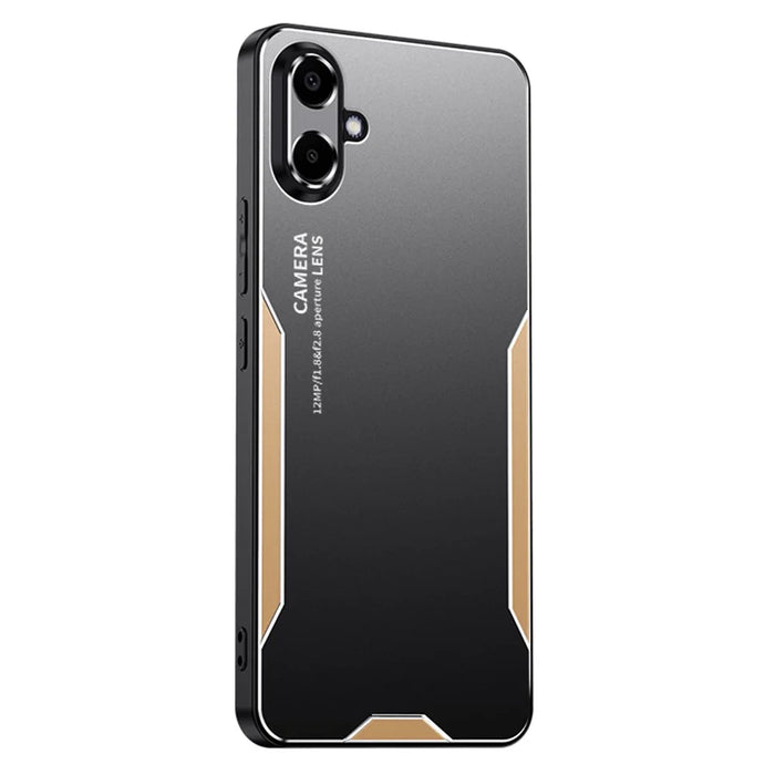 For Samsung Galaxy A06 4G Phone Case Aluminium Alloy TPU PC Back Cover - Gold - 1
