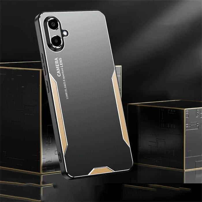 For Samsung Galaxy A06 4G Phone Case Aluminium Alloy TPU PC Back Cover - Gold - 2
