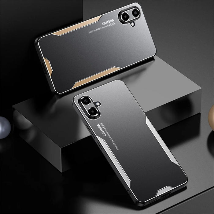 For Samsung Galaxy A06 4G Phone Case Aluminium Alloy TPU PC Back Cover - Gold - 3