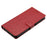 For iPhone 13 Leather Phone Case Wallet Stand Cover with Handy Strap - Red - 4