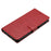 For iPhone 15 Pro Max Leather Phone Case Wallet Stand Cover with Handy Strap - Red - 4