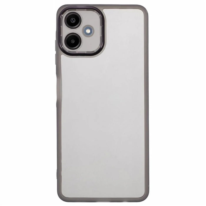 WANLONFENG DKSM Series for Samsung Galaxy A06 4G TPU Case Electroplated Frame with Tempered Glass - Transparent Black - 2