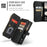 For Google Pixel 10 Pro / 10 / 9 Pro / 9 Phone Cases with Strap CASEME C30 Zipper Multiple Card Holder PU Leather Cover - Black - 5