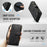 For Google Pixel 10 Pro / 10 / 9 Pro / 9 Phone Cases with Strap CASEME C30 Zipper Multiple Card Holder PU Leather Cover - Black - 7