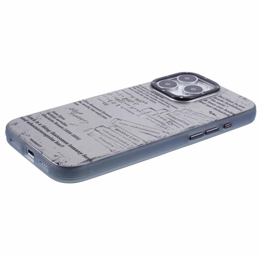 YOUNGKIT Literary Series for iPhone 16 Pro Magnetic Case IMD TPU Phone Cover - The Classic - 6