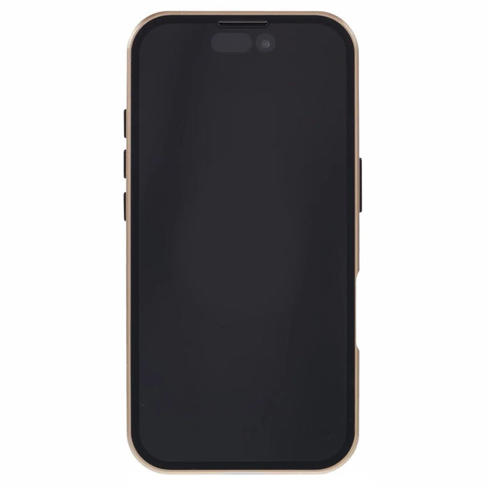 For iPhone 16 Anti-Spy Case Magnetic Metal Frame + Double-Sided Tempered Glass Phone Cover - Gold - 3