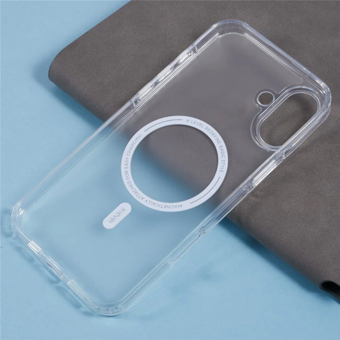 X-LEVEL For iPhone 16 Plus Case Compatible with MagSafe PC+TPU Matte Phone Cover - Transparent - 7