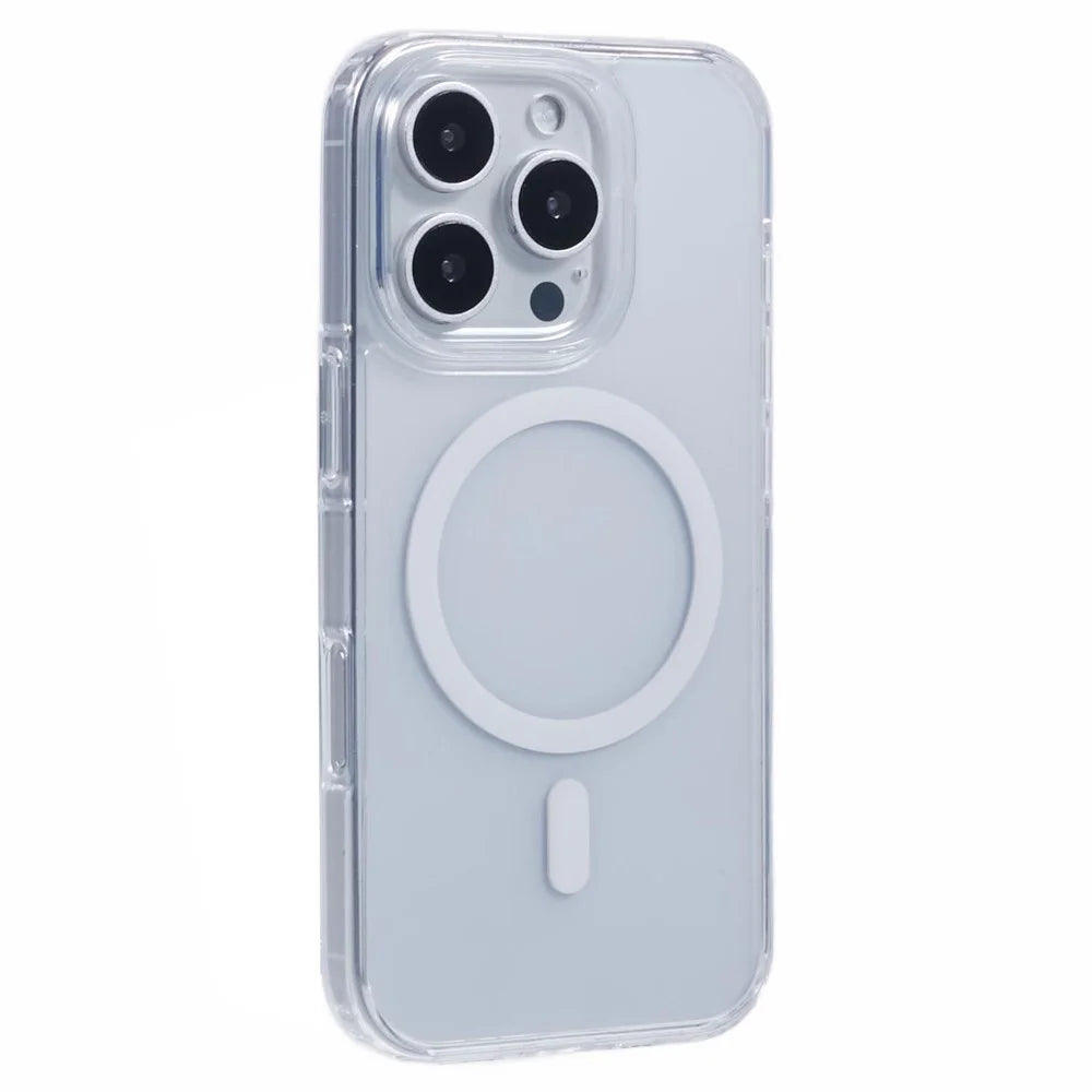 X-LEVEL For iPhone 16 Pro Max Case Compatible with MagSafe PC+TPU Matte Phone Cover - Transparent - 1