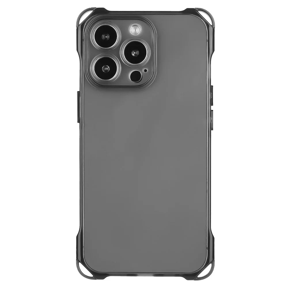 For iPhone 16 Pro Max TPU Case Four Corner Drop-Proof Back Cover - Black - 1
