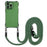 For iPhone 16 Pro Max TPU Case Four Corner Drop-Proof Back Cover with Long Strap - Army Green - 1