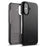 MELKCO For iPhone 16 Plus Case Compatible with MagSafe Waxy Genuine Cow Leather PC Phone Back Cover - Black - 1