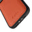 MELKCO For iPhone 16 Case Genuine Cow Leather Coated PC Phone Cover - Orange - 5