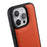 MELKCO For iPhone 16 Pro Max Case Genuine Cow Leather Coated PC Phone Cover - Orange - 4