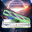 For iPhone 16 Case Gradient Feather Pattern PC+TPU Phone Cover Built-In PET Screen Film - Green - 3