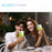 For iPhone 16 Case Gradient Feather Pattern PC+TPU Phone Cover Built-In PET Screen Film - Green - 6