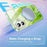 For iPhone 16 Plus Case Gradient Feather Pattern PC+TPU Phone Cover Built-In PET Screen Film - Green - 2