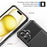 ZM03 For iPhone 16 Case with Card Holder PU Leather+TPU Phone Back Cover - Black - 6