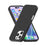 For iPhone 16 Pro Case TPU + PC Matte Translucent Phone Back Cover - Black - 3