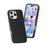 For iPhone 16 Pro Case TPU + PC Matte Translucent Phone Back Cover - Black - 4