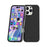 For iPhone 16 Pro Case TPU + PC Matte Translucent Phone Back Cover - Black - 6