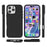 For iPhone 16 Pro Case TPU + PC Matte Translucent Phone Back Cover - Black - 7