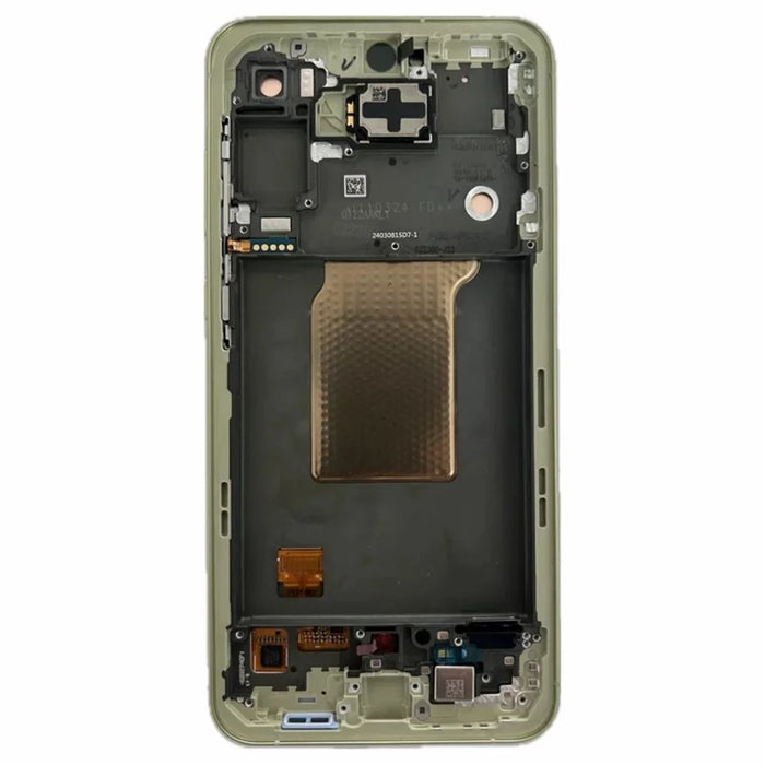 For Samsung Galaxy A55 5G A556 6.6 inch OEM Grade S AMOLED Screen and Digitizer Assembly + Frame (Without Logo) - Lemon - 3